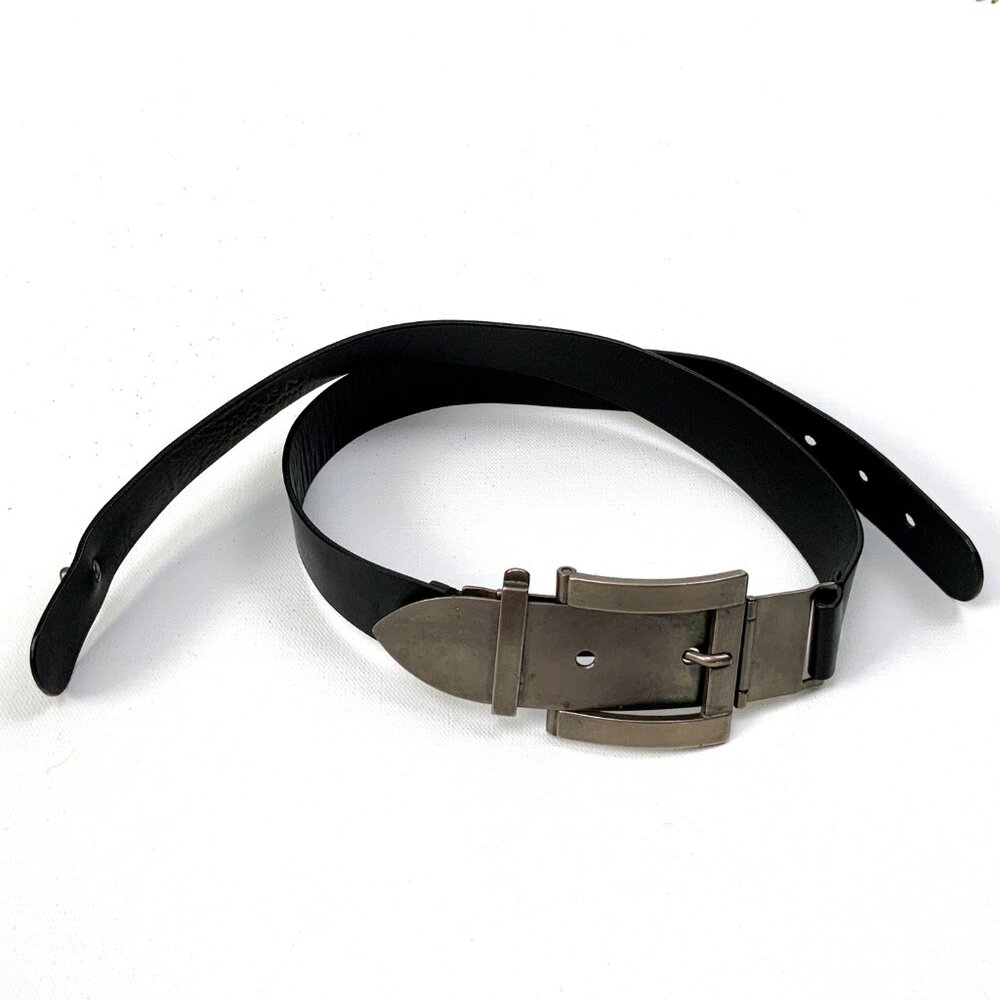Marni Italy Brown Fashion Belt Genuine Leather Unique Metal Buckle Sz M (38)